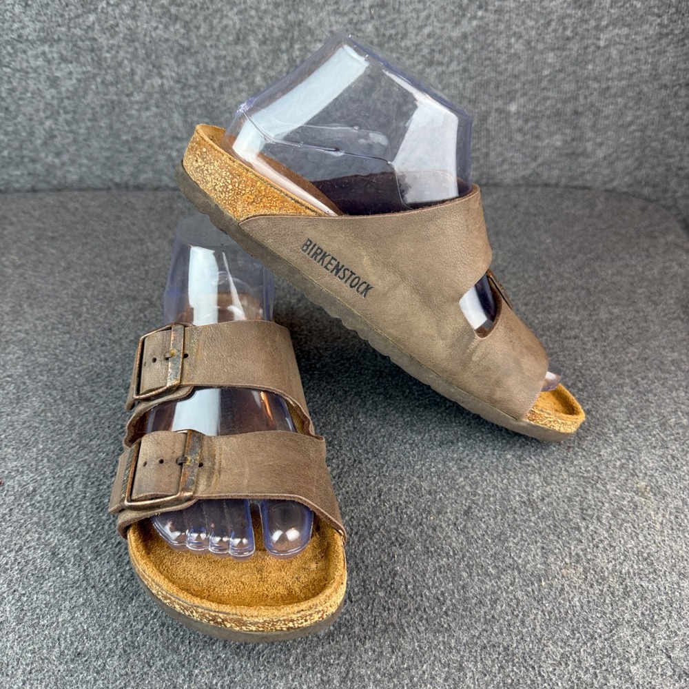 Birkenstock Arizona 38 Brown Two Strap Slide Sandals Womens 7-7.5